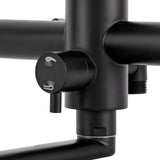 AquaFlex Wandarmatur mit Seitensprühkopf – 360° Drehbarer Küchenhahn aus Gebürstetem Edelstahl