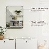 HOMCOM Luxus-Badezimmerspiegel 60x80cm