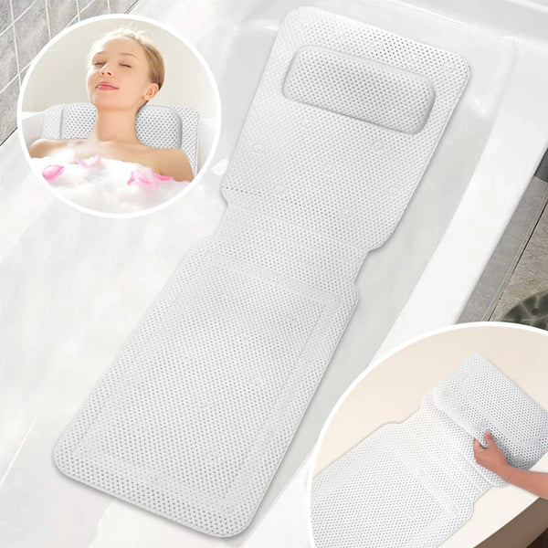 HydroComfort Rutschfeste Badewannenmat mit Kissen