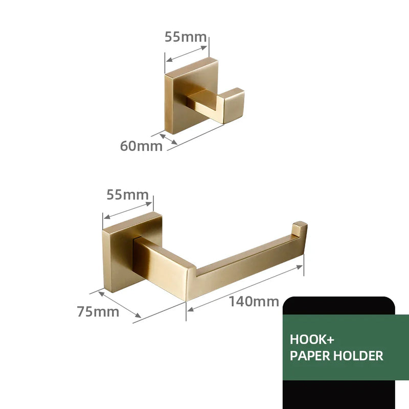 Badezimmer-Hardware-Set | Edelstahl – Gebürstetes Finish