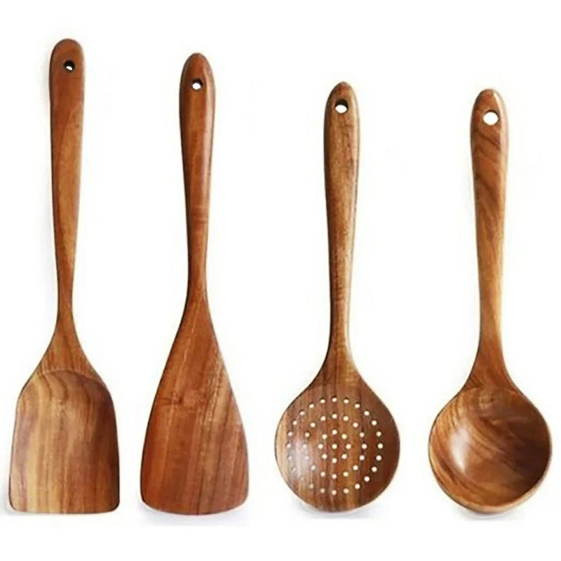 EcoWood – Luxuriöses Kochgeschirr-Set aus Holz mit Aufbewahrungseimer