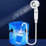 AquaNomad SmartCamp Dusche – Tragbare Campingdusche mit wiederaufladbarer Pumpe und intelligenter digitaler Steuerung