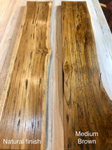 TimberEdge Massivholz Floating Regal – Rustikales Live Edge Wandboard mit Montageset