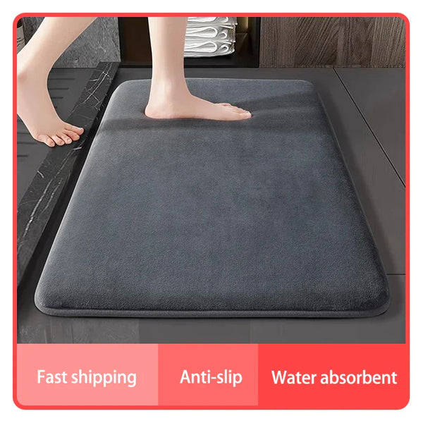 Aqua Velours Super saugfähige Badematte – Ultra rutschfeste Fußmatte aus Korallensamt