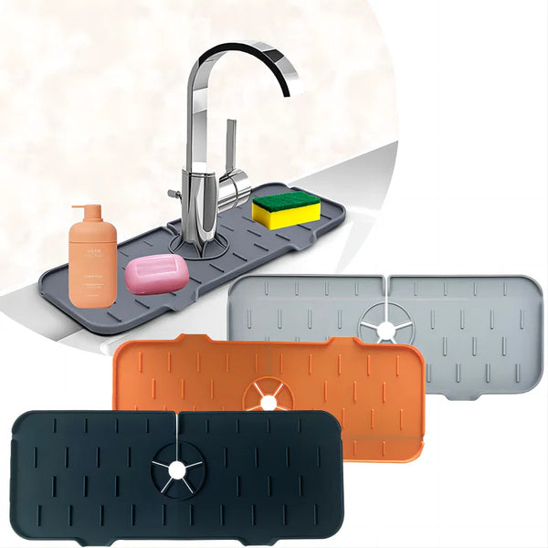 DripShield – Silikon Wasseraufnahme-Küchenmatte für Wasserhahn & Spülbecken