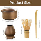 ZenTee Matcha-Zeremonienset – Traditionelles Matcha-Teeset aus Keramik und Bambus | Authentischer Teegenuss | 4-teiliges Matcha-Zubehör