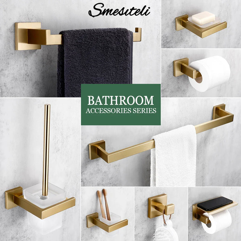 Badezimmer-Hardware-Set | Edelstahl – Gebürstetes Finish