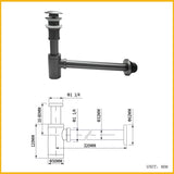 AquaStop Messing Geruchsdichter Siphon & Pop-up Ablaufset – Für Waschbecken & Bad