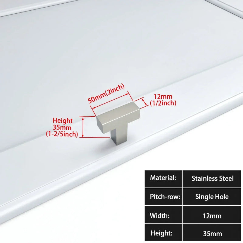 Zwart Vierkant Meubelhandvat – Aluminiumlegering | Verschillende Maten | Inclusief Schroeven