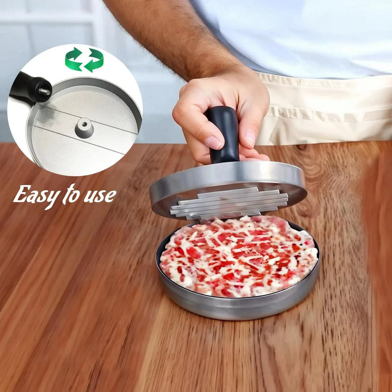 GrillMaster Burgerpresse – Aluminium Hamburgerformer für BBQ & Küche