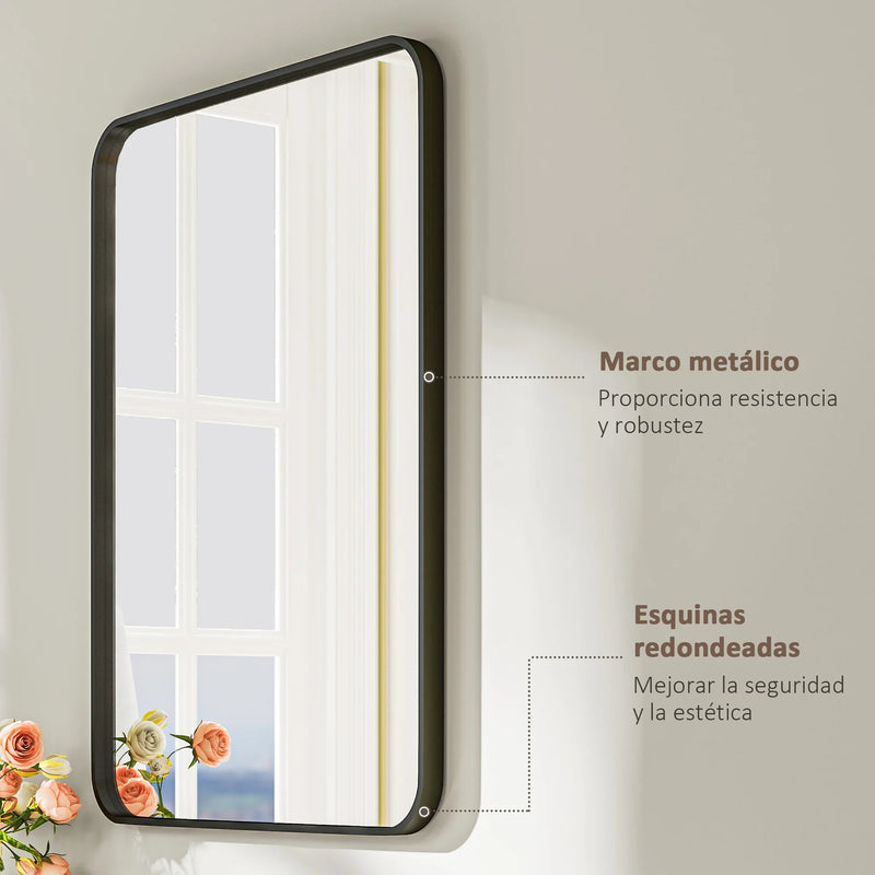 HOMCOM Luxus-Badezimmerspiegel 60x80cm