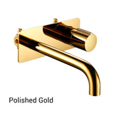RoséLinea Wand-Waschtischarmatur – Messing-Wandarmatur für Waschbecken | Warm- und Kaltwassermischer | Elegante Badarmatur in Roségold
