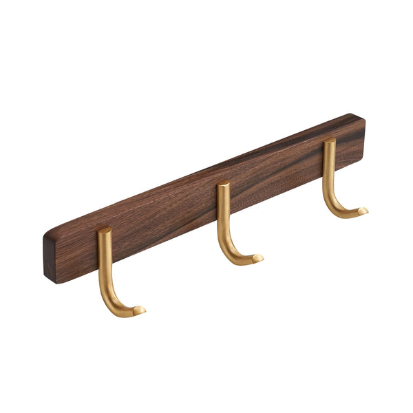 WalnutHook – 3-Haken Handtuchhalter aus Holz & Metall