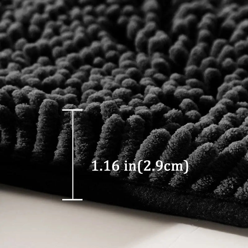 PlushPad Luxus-Badematte aus Chenille – Rutschfest und superweich – Für ultimativen Badezimmerkomfort