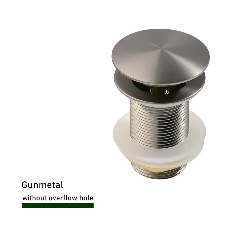 Ablassschraube mit Push-Down-Popup – Messing | 11 Farben | Mit oder ohne Überlauf