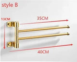 Doppelter Handtuchhalter | Aluminium | <50 cm | Mit Haken