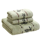 3-teiliges Luxus-Handtuchset | 100 % gekämmte Baumwolle | Jacquard-Stickerei