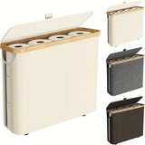 RollGuard Eleganter WC-Papierkorb mit Deckel – Geschlossener Aufbewahrungsbehälter für Toilettenpapier