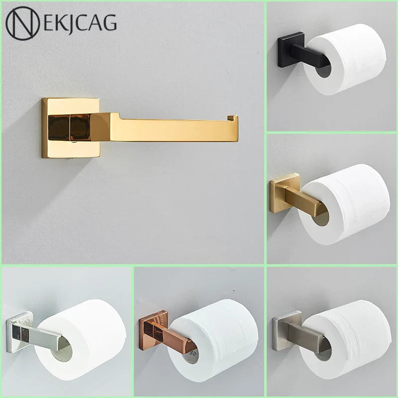 Papierrollenhalter aus 304 Edelstahl, goldfarben, für Badezimmer