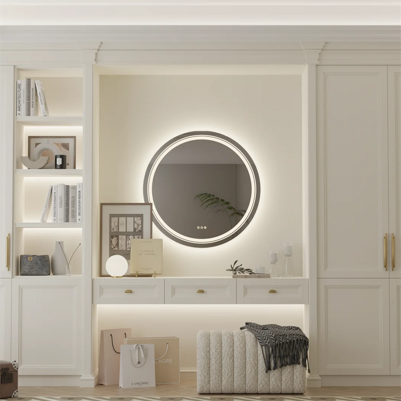 LUVODI Runder Smart LED Badezimmerspiegel