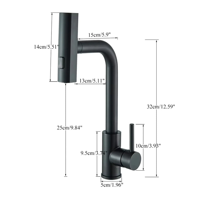 Ausziehbarer Küchenhahn SteelFlex Gun Grey