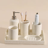 ZenTerra Wabi-Sabi Badezimmer-Set– Europäische Naturstein-Accessoires