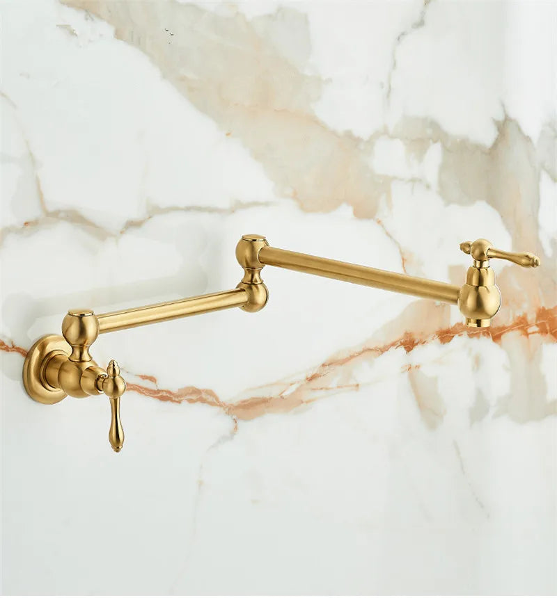 RoyalPour – Luxus Wandarmatur Gold Ausziehbarer Pot Filler