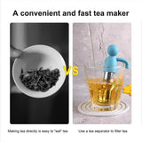 TeeFein Teesieb – Wiederverwendbares Edelstahl-Teesieb mit Silikongriff | Feines Teefilter für losen Tee | Praktischer Teeaufguss für Tassen und Becher