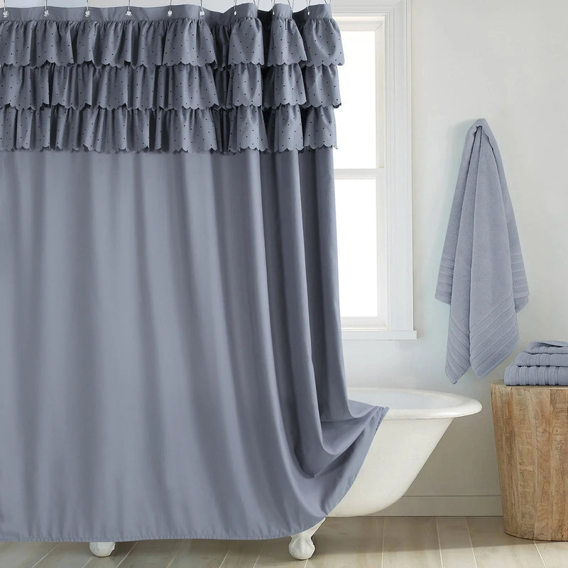 BohoChic Duschvorhang – Beige/Altes Elfenbein