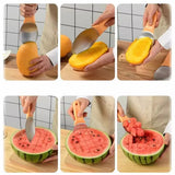 FruchtPro Obstschneider – Mehrzweck Mango- und Avocadoschneider | Edelstahl Obstschäler | Küchenwerkzeug für Obstzubereitung