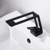 WaveLine Wasserfall Waschtischarmatur – Einhebelmischer für Warm & Kalt, modernes Design in Schwarz/Chrom/Weiß/Gold