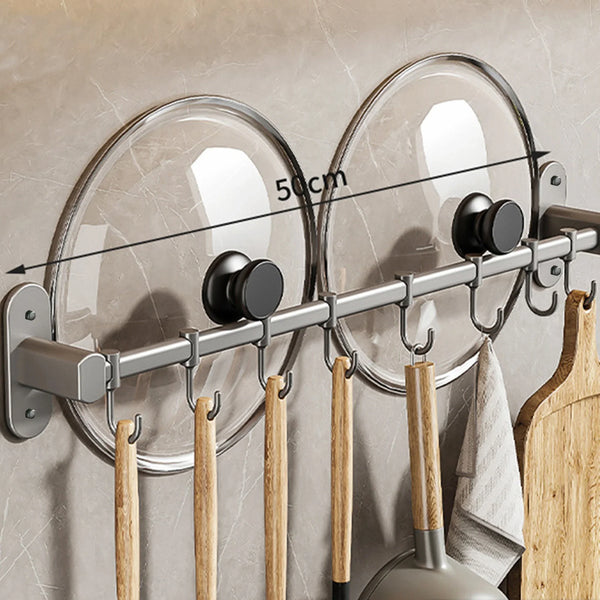 CookEase Küchen-Wandregal – Multifunktionaler Organizer für Deckel, Spatel & Küchenutensilien