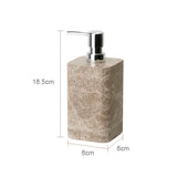 ImperioMarble Emperador Light – Luxus Naturmarmor Badezimmer Accessoires Set (7-teilig)
