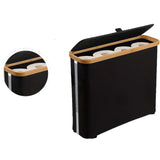 RollGuard Eleganter WC-Papierkorb mit Deckel – Geschlossener Aufbewahrungsbehälter für Toilettenpapier