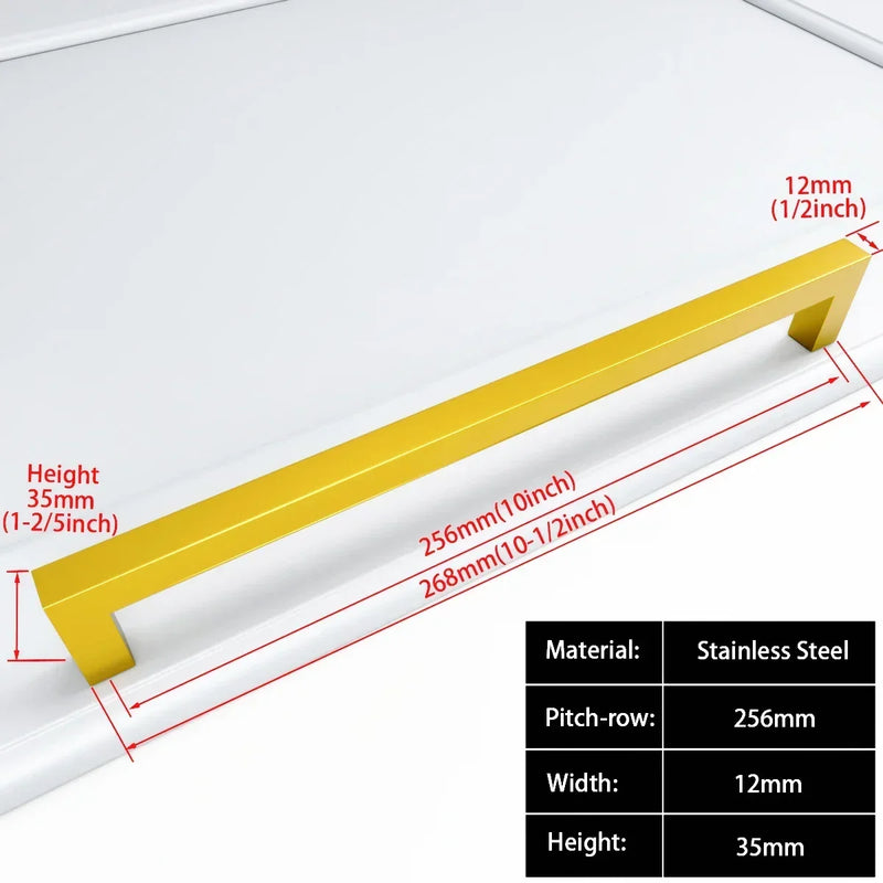 Zwart Vierkant Meubelhandvat – Aluminiumlegering | Verschillende Maten | Inclusief Schroeven