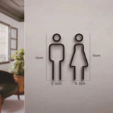 TürCharme Toilettenschild – Kreatives WC-Türschild für Damen & Herren | Flache 2D-Acryl-Dekoration | Für Restaurant, Hotel, Café & Badezimmer