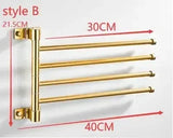 Doppelter Handtuchhalter | Aluminium | <50 cm | Mit Haken