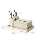 Travèra Beige Travertin Badezimmer-Set