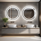 LUVODI Runder Smart LED Badezimmerspiegel