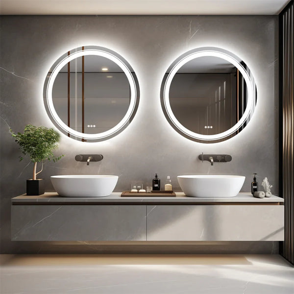 LUVODI Runder Smart LED Badezimmerspiegel