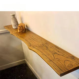 TimberEdge Massivholz Floating Regal – Rustikales Live Edge Wandboard mit Montageset