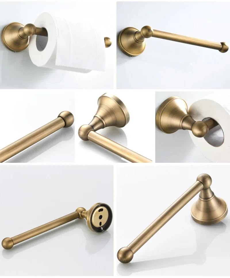 HeritageBrons Antik Messing Badzubehör Set