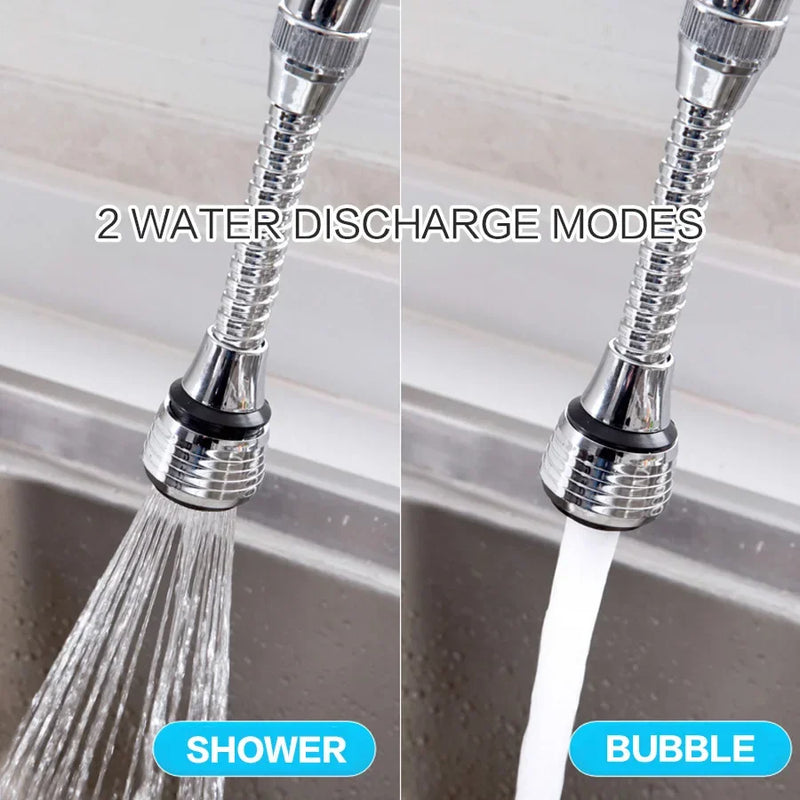 AquaFlex Steel – Edelstahl-Wasserhahnverlängerung mit 360° Drehung & Wassersparfunktion