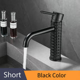 DiamondLux Waschtischarmatur – Schwarzer Einhebel Wasserhahn aus Messing