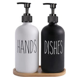 SoapElegance 500 ml schwarzes Seifenspender-Set