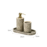ImperialMarble Kaiserlicht – Luxus Badset aus echtem Naturmarmor (7-teilig)
