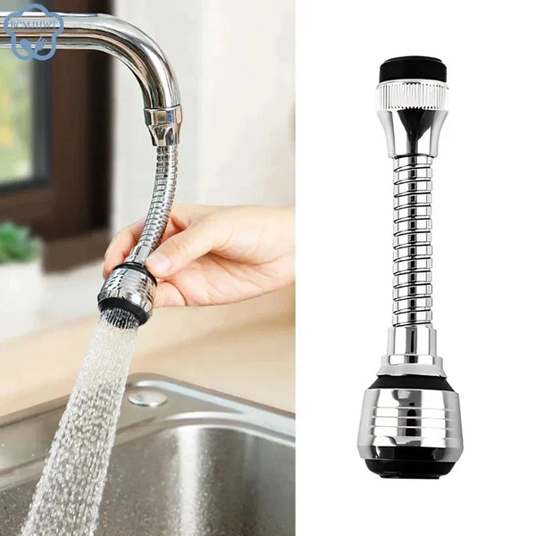 AquaFlex Steel – Edelstahl-Wasserhahnverlängerung mit 360° Drehung & Wassersparfunktion