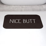 GirlbossMood Statement Badematte – Rutschfester Mikrofaser Badteppich mit Print