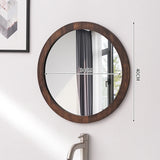 NordicFrame Glas Wandspiegel mit Holzrahmen