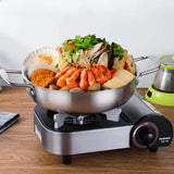 GastroPan – Edelstahl Saucen- & Paellapfanne mit Griff